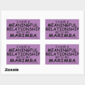 Sticker Rectangulaire Relation significative Marimba Bâton rectangulaire (Feuille)