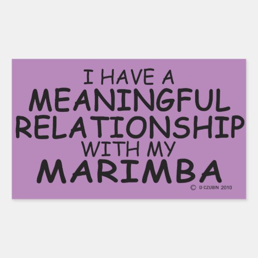 Sticker Rectangulaire Relation significative Marimba Bâton rectangulaire (Devant)