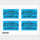 Sticker Rectangulaire Relation significative Trombone Bâton rectangulair (Feuille)
