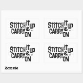 Sticker Rectangulaire Relevez-le et continuez ! - devise de motivation (Feuille)