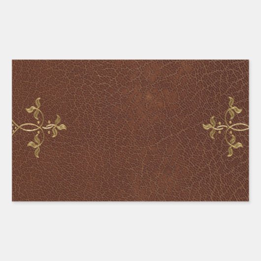 Sticker Rectangulaire reliure de livre antique (Devant)