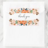 Sticker Rectangulaire Remerciement Floral (Sac)