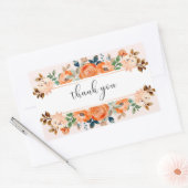 Sticker Rectangulaire Remerciement Floral (Enveloppe)