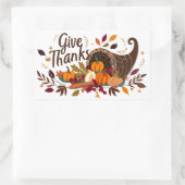 Sticker Rectangulaire Remerciements Autumn Foliing (Sac)