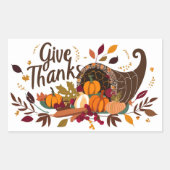 Sticker Rectangulaire Remerciements Autumn Foliing (Devant)