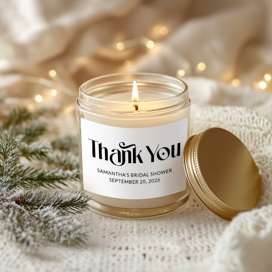 Sticker Rectangulaire Remerciements de mariage élégant typographie