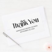 Sticker Rectangulaire Remerciements de mariage élégant typographie (Enveloppe)