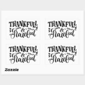 Sticker Rectangulaire Remerciements et gratitude (Feuille)