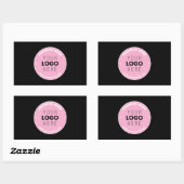 Sticker Rectangulaire Remplacement de logo facile & Texte modifiable | R (Feuille)