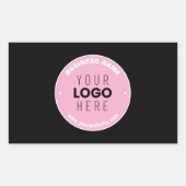 Sticker Rectangulaire Remplacement de logo facile & Texte modifiable | R (Devant)