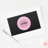 Sticker Rectangulaire Remplacement de logo facile & Texte modifiable | R (Enveloppe)