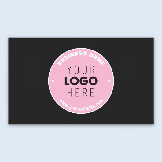 Sticker Rectangulaire Remplacement de logo facile & Texte modifiable | R