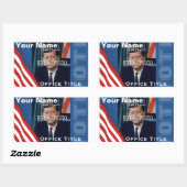 Sticker Rectangulaire Remplacer la photo | Rectangle Modèle de campagne (Feuille)