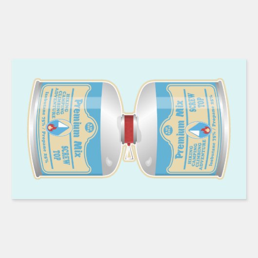 Sticker Rectangulaire Remplissage des bombes à gaz pour les poêles de ca (Devant)