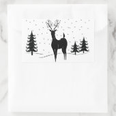 Sticker Rectangulaire Renard lunaire (Sac)