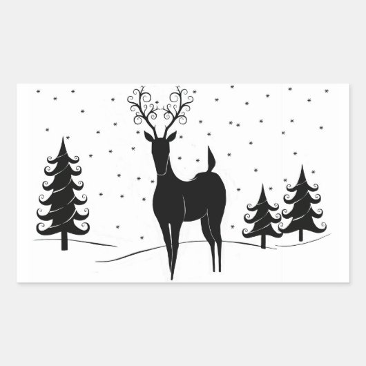 Sticker Rectangulaire Renard lunaire (Devant)