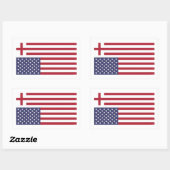 Sticker Rectangulaire Rendre à l'Amérique son drapeau (Feuille)