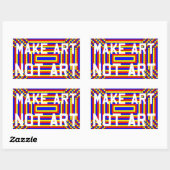Sticker Rectangulaire Rendre l'art non un ticker d'art (Feuille)