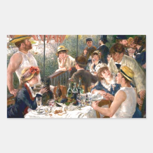 Sticker Rectangulaire Renoir French Luncheon Booking Party (Devant)