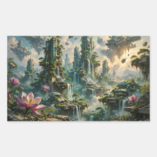 Sticker Rectangulaire Rénovation Urbaine Ville Post-Apocalyptique Futuri
