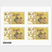 Sticker Rectangulaire Rentier Rechteckiger Aufkleber (Feuille)