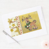 Sticker Rectangulaire Rentier Rechteckiger Aufkleber (Enveloppe)