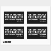 Sticker Rectangulaire Rep John Lewis cite / avoir de bons ennuis (Feuille)