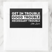 Sticker Rectangulaire Rep John Lewis cite / avoir de bons ennuis (Sac)