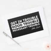 Sticker Rectangulaire Rep John Lewis cite / avoir de bons ennuis (Enveloppe)