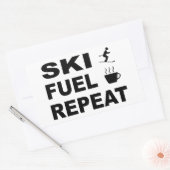 Sticker Rectangulaire Répétition du carburant de ski (Enveloppe)