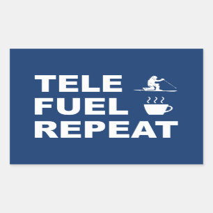 Sticker Rectangulaire Répétition du carburant de tele