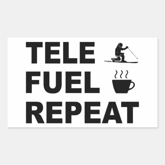 Sticker Rectangulaire Répétition du carburant de tele (Devant)