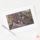 Sticker Rectangulaire Réplique carte de la ville de Rotterdam 1652 (Enveloppe)