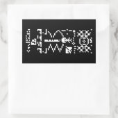 Sticker Rectangulaire Réponse du message binaire Arecibo (Sac)