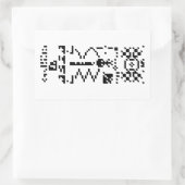Sticker Rectangulaire Réponse du message binaire Arecibo (Sac)