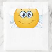 Sticker Rectangulaire Repose en paix RIP Heaven Angel Emoji (Sac)