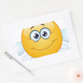 Sticker Rectangulaire Repose en paix RIP Heaven Angel Emoji (Enveloppe)