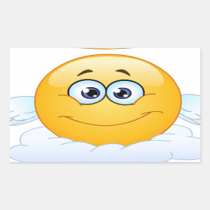 Sticker Rectangulaire Repose en paix RIP Heaven Angel Emoji