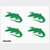 Sticker Rectangulaire Reptile d'alligator crocodile (Feuille)
