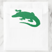 Sticker Rectangulaire Reptile d'alligator crocodile (Sac)