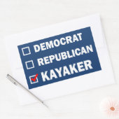 Sticker Rectangulaire Républicain démocrate Kayaker (Enveloppe)