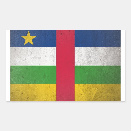 Sticker Rectangulaire République centrafricaine (Devant)