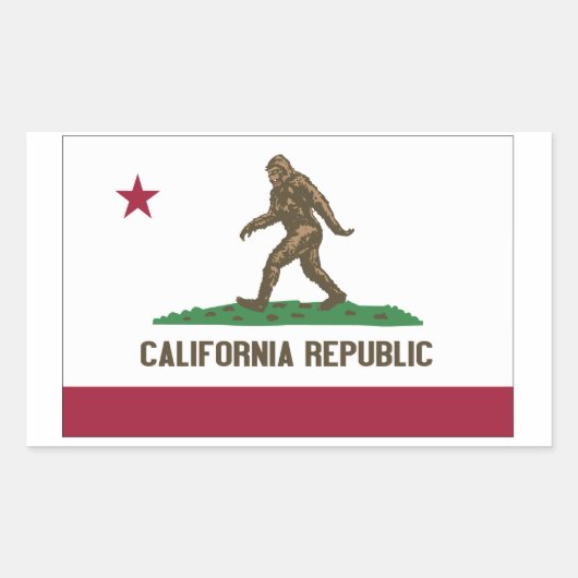 Sticker Rectangulaire République de Californie (Devant)