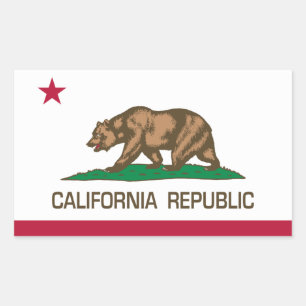 Sticker Rectangulaire République de Californie (drapeau d'État)