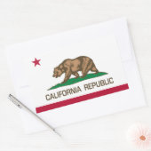 Sticker Rectangulaire République de Californie (drapeau d'État) (Enveloppe)