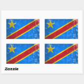Sticker Rectangulaire République démocratique du Congo (Feuille)