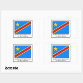 Sticker Rectangulaire République démocratique du Congo (Feuille)