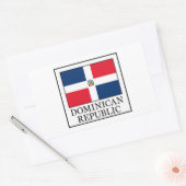 Sticker Rectangulaire République dominicaine (Enveloppe)