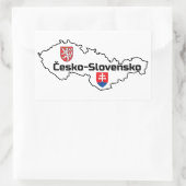 Sticker Rectangulaire République tchèque-Slovaquie (Sac)