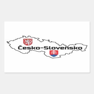 Sticker Rectangulaire République tchèque-Slovaquie